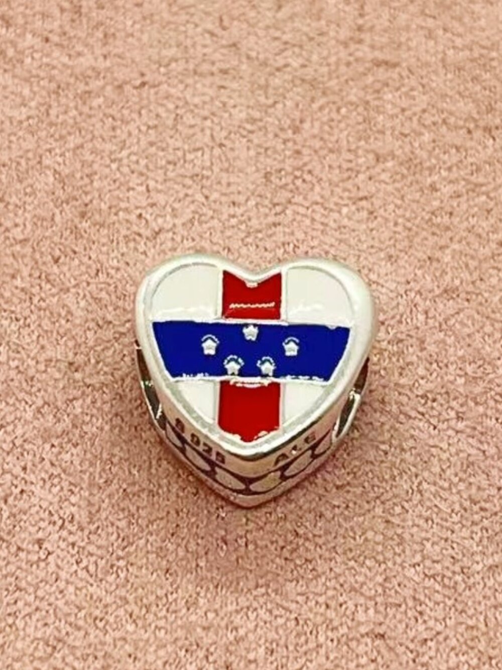 Pandora Netherlands Antilles Flag Heart Charm